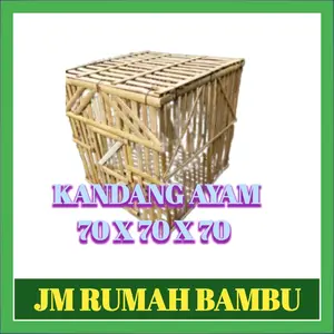 kandang ayam bambu rakitan ( tanpa kaki) bahan dari bambu, produksi dari cilacap, jawa tengah, indonesia