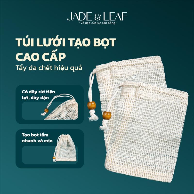 Túi Lưới Tạo Bọt Xà Phòng Cao Cấp Jade&Leaf Tẩy Da Chết Hiệu Quả Loại Xịn Tiện…