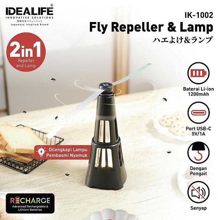 Gambar IDEALIFE - 2in1 Fly Repeller & Lamp - 2in1 Kipas Pengusir Lalat & Lampu - IK-1002 dari IDEALIFE ONLINE STORE Kota Administrasi Jakarta Utara Tokopedia