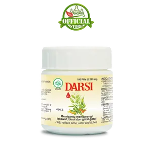 Borobudur Herbal - DARSI 100 PIL - Membantu mengurangi jerawat, bisul dan gatal – gatal - BPOM dan Halal