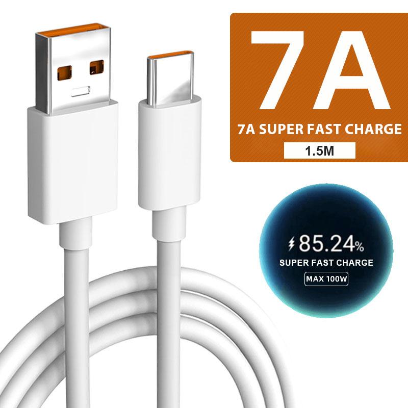 Giá tốt Cáp dữ liệu 1.5m 2m Type-C sạc siêu nhanh 7A 10A cho điện thoại Huawei Mate 40pro Glory. chất lượng tốt hàng chính hãng