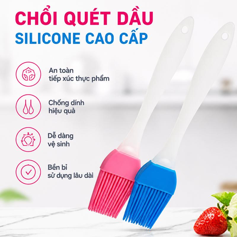 Chổi Quét Dầu Silicone Cao Cấp An Toàn Tiếp Xúc Thực Phẩm Chống Dính Hiệu Quả…