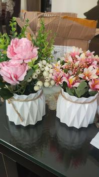Product Review of Fake Flowers with Vase, Artificial Flowers in Vase, Table Centerpieces for Dining Room, Silk Flower Arrangements Set, Living Room Bathroom Plants Decor, Dining Table Centerpieces from B**a A**t L**o 2