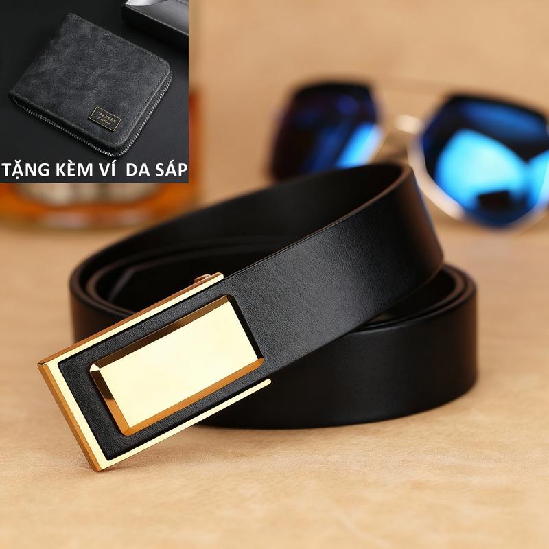 Thắt Lưng Da Đục Lỗ Cao Cấp Khóa Hợp Kim Chống Gỉ - Dây Nịt Đục Lỗ Đẹp Đàn Ông - Dây Lưng Nam Sang Trọng