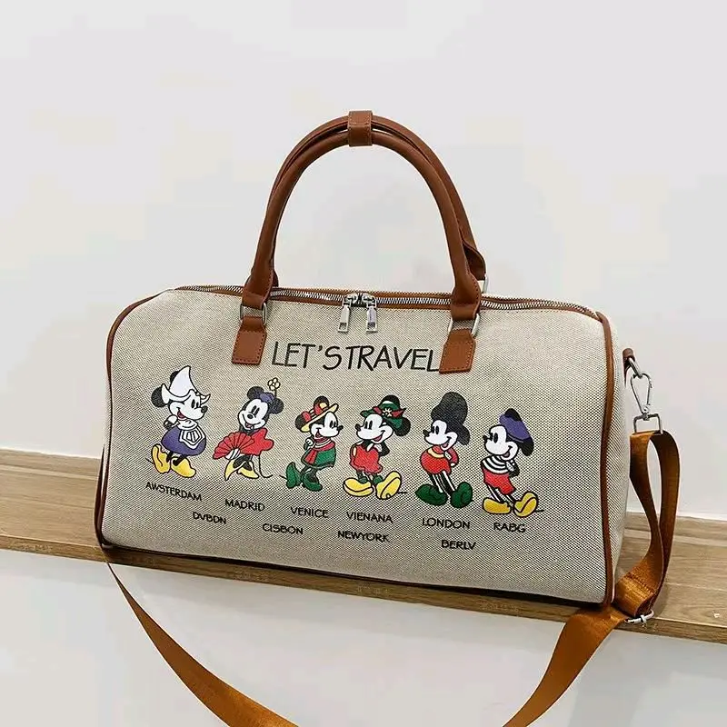 Tas Travel Bag Mickey Besar Jumbo Tas Tote Bag Mudik Liburan