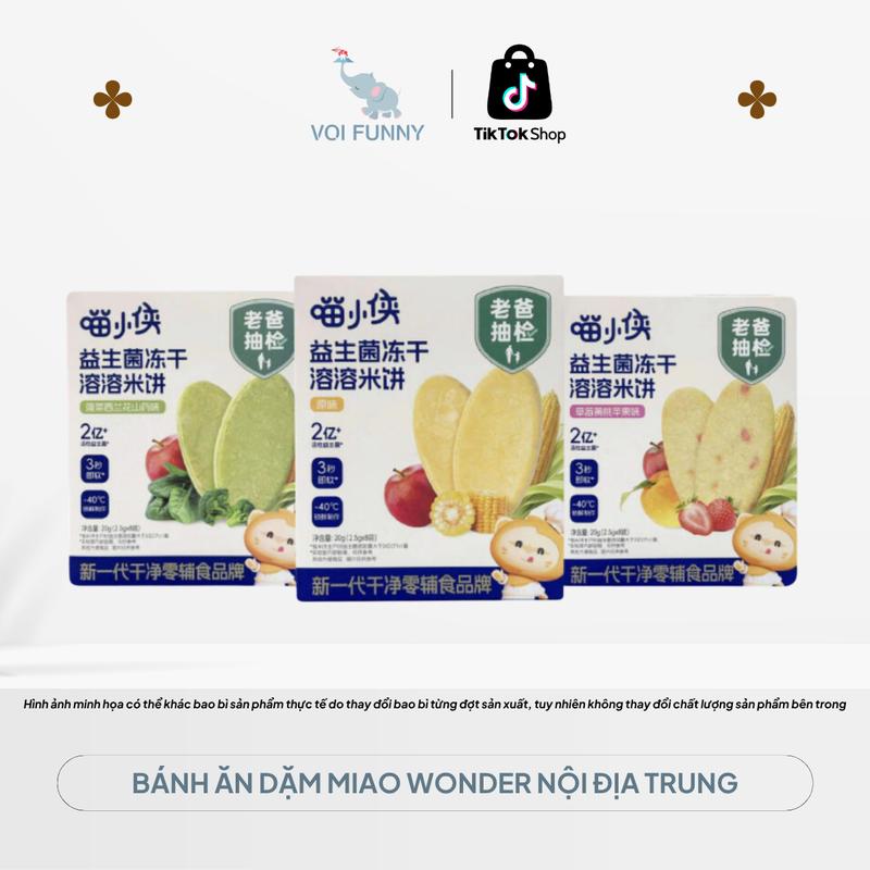  Bánh Ăn Vặt Ăn Dặm Miao Wonder Nội Địa Trung Nhiều Vị Cho Bé Từ 6 Tháng Tuổi 