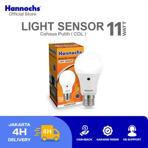 Hannochs Lampu LED Light Sensor (Sensor Cahaya) 11W cahaya Putih