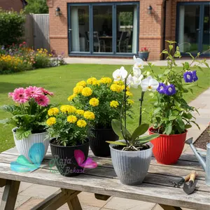 RAJA INDO Pot Kerang 15 Putih / Pot Zigo 15 / Pot Tanaman / Pot Hias / Pot Bunga Artificial Besar Kecil Aesthetic Termurah Pot Bunga Pot Tanaman Cantik Murah Grosir