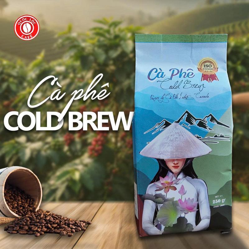 Cà phê COLDBREW túi lọc cà phê ủ lạnh Arabica - gói 10 túi*25g - Quốc Lộc Coffee
