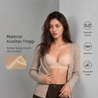 Gambar [BUY 1 BRA FREE 1 CD] Tulandut Bra Grace Flex Fit Push-Up Bra Wanita Seamless Tanpa Kawat Wireless Bra Invisible No Bra Look Cup 3D Pengangkat Payudara 4 Baris Kait 380 - Black, M dari Tulandut Official Store Kab. Tangerang 4 Tokopedia