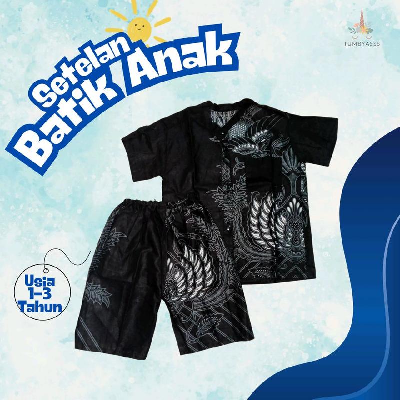 TUMBYASSS Setelan Batik Anak Batita - Baju Anak Murah - Pakaian Formal dan Harian - Fashion Anak Kemeja 0