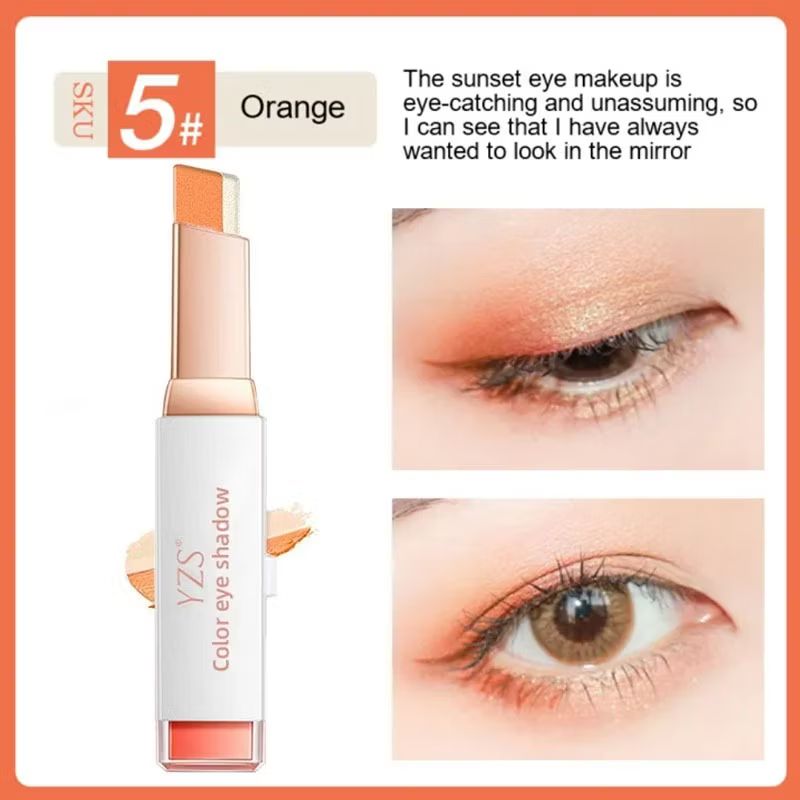 Eyeshadow Palette Stik Dua Warna Nude Color Make up Mata Anti Air Tahan Lama