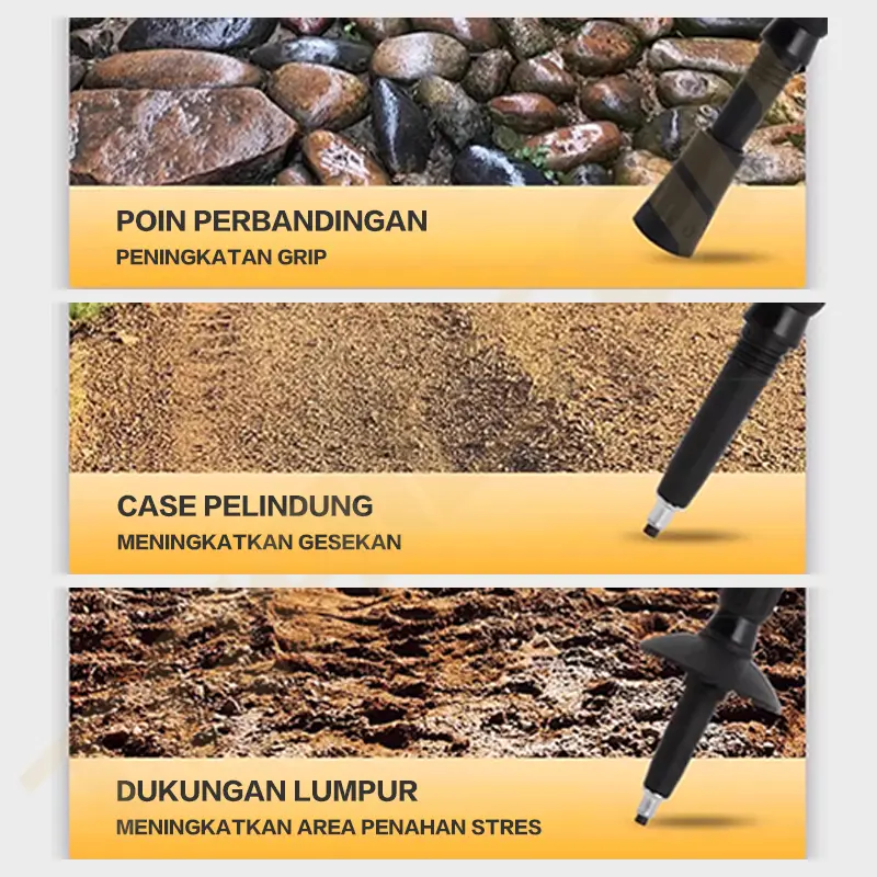 [READY] TrailTop Tracking Pole Lipat Tongkat Gunung Trekking Hiking Dapat Diatur Sesuka Hati 65-135cm Camping 8