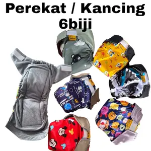 Clodi 6 biji NB / bayi baru lahir muat sampai BB 14kg