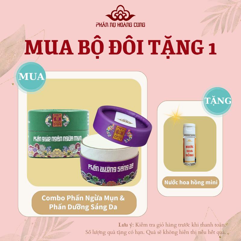 Combo Phấn Trang điểm Dưỡng Sáng Da + Phấn Giúp Ngăn Ngừa Mụn, Hỗ Trợ Giảm Mụn Phấn Nụ Hoàng Cung Cosmetic Skincare Làm Đẹp Da Trang Điểm Makeup