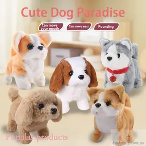Indah listrik simulasi boneka Teddy/Labrador/rambut emas  anjing gemetar mainan simulasi listrik boneka binatang hadiah Remote Toy Doll
