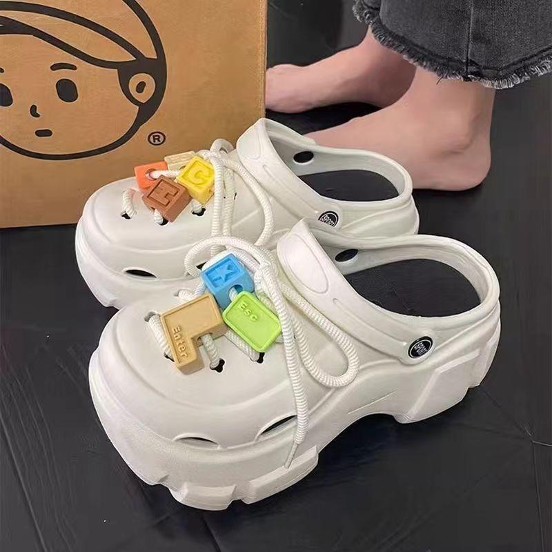Product Introduction of Dép sục dế cao phù hợp cho cả nam và nữ, nâng chiều cao bật phong cách ,dế dày ó-8cm DéP Đế Bằng Sandal Hoa 5