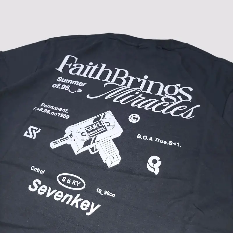 Kaos Distro Original / Tshirt Distro / Baju Distro SEVENKEY Faith Brings Miracles 2