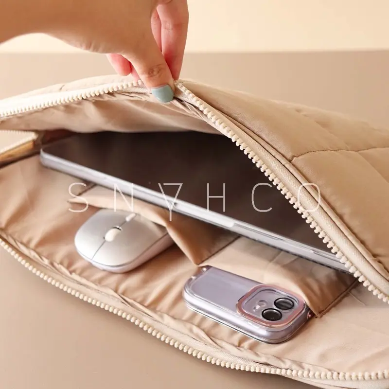 Tas Laptop Puffy Zipper Pastel Waterproof Laptop Sleeve Bag 13.3 inch 1