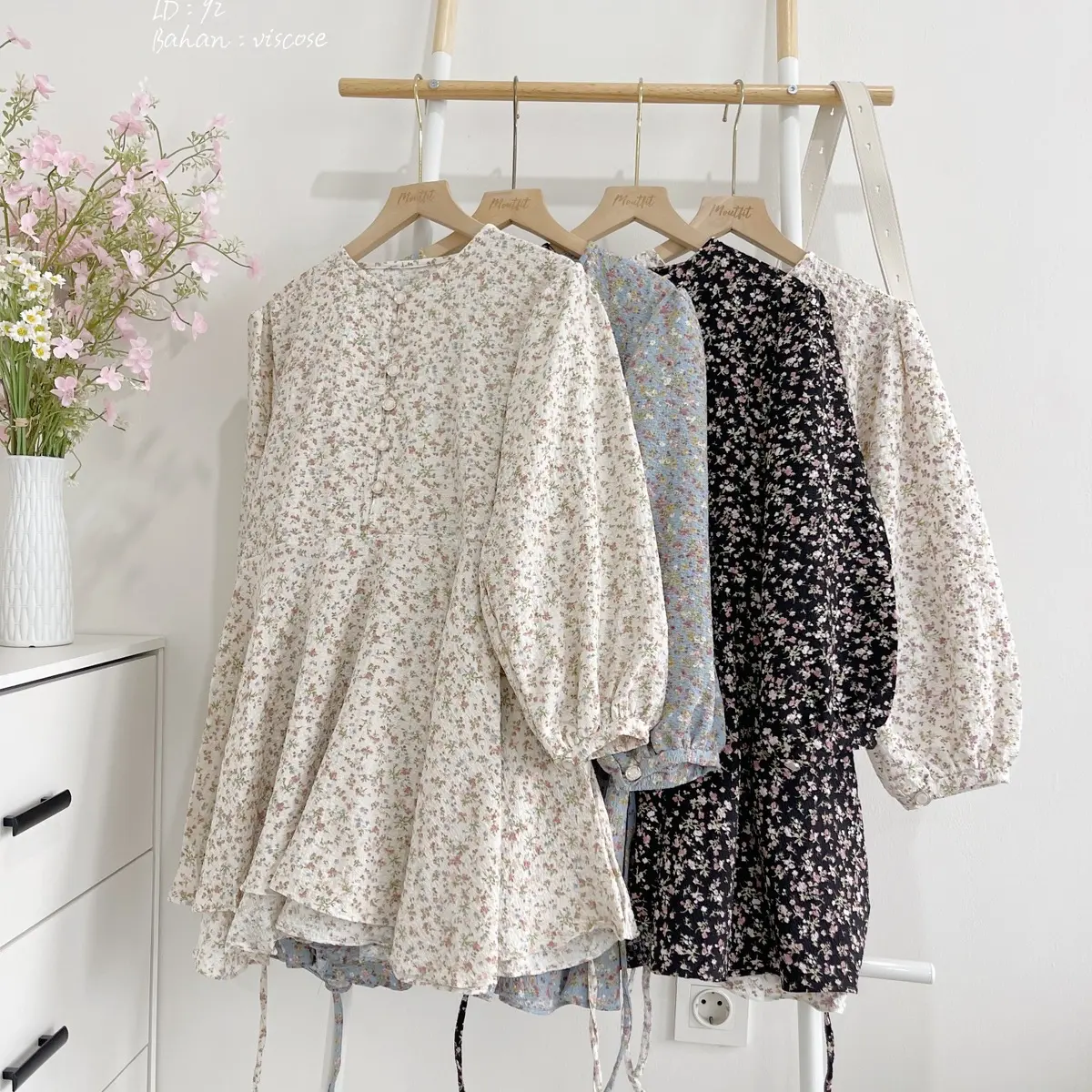 HANA BLOUSE | Long hana | blouse motif lucuu| floral blouse