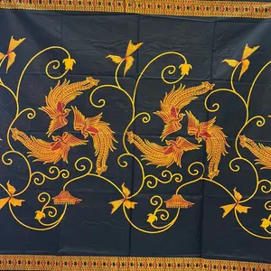 Kain batik Nias motif Ya’ahowu Nias Festival Katun Prima 2m Merah dan Hitam