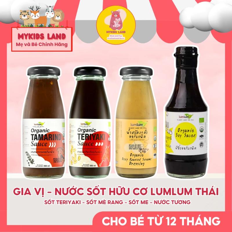Gia Vị - Nước Sốt Hữu Cơ LumLum Thái Cho Bé Ăn Dặm Từ 12M+ Sốt Teriyaki - Sốt Mè Rang - Sốt Me - Nước Tương