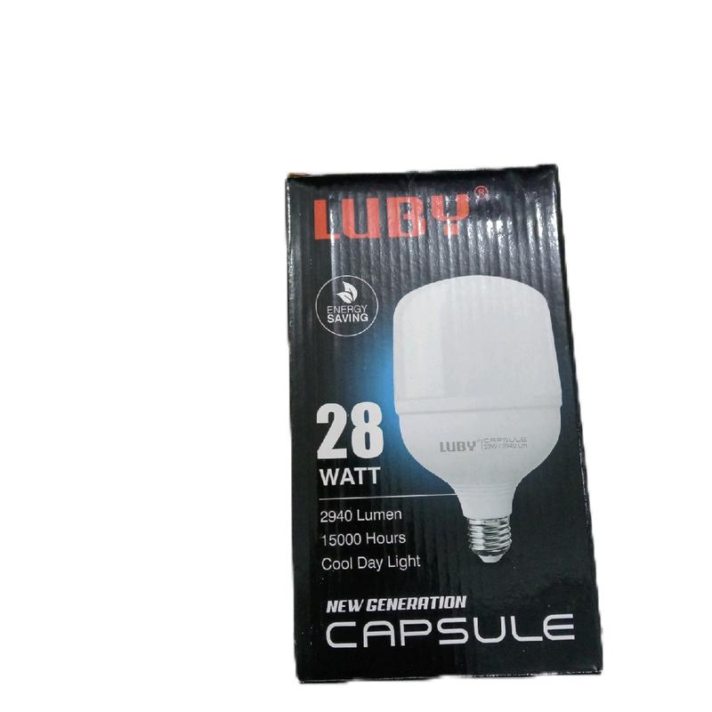 lampu led luby capsul 28watt  bergaransi 1tahun voltase 165-250volt 0