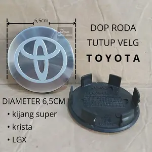 Dop roda tutup tengah velg mobil toyota kijang kapsul LGX 2003-2004 diameter 6,5cm
