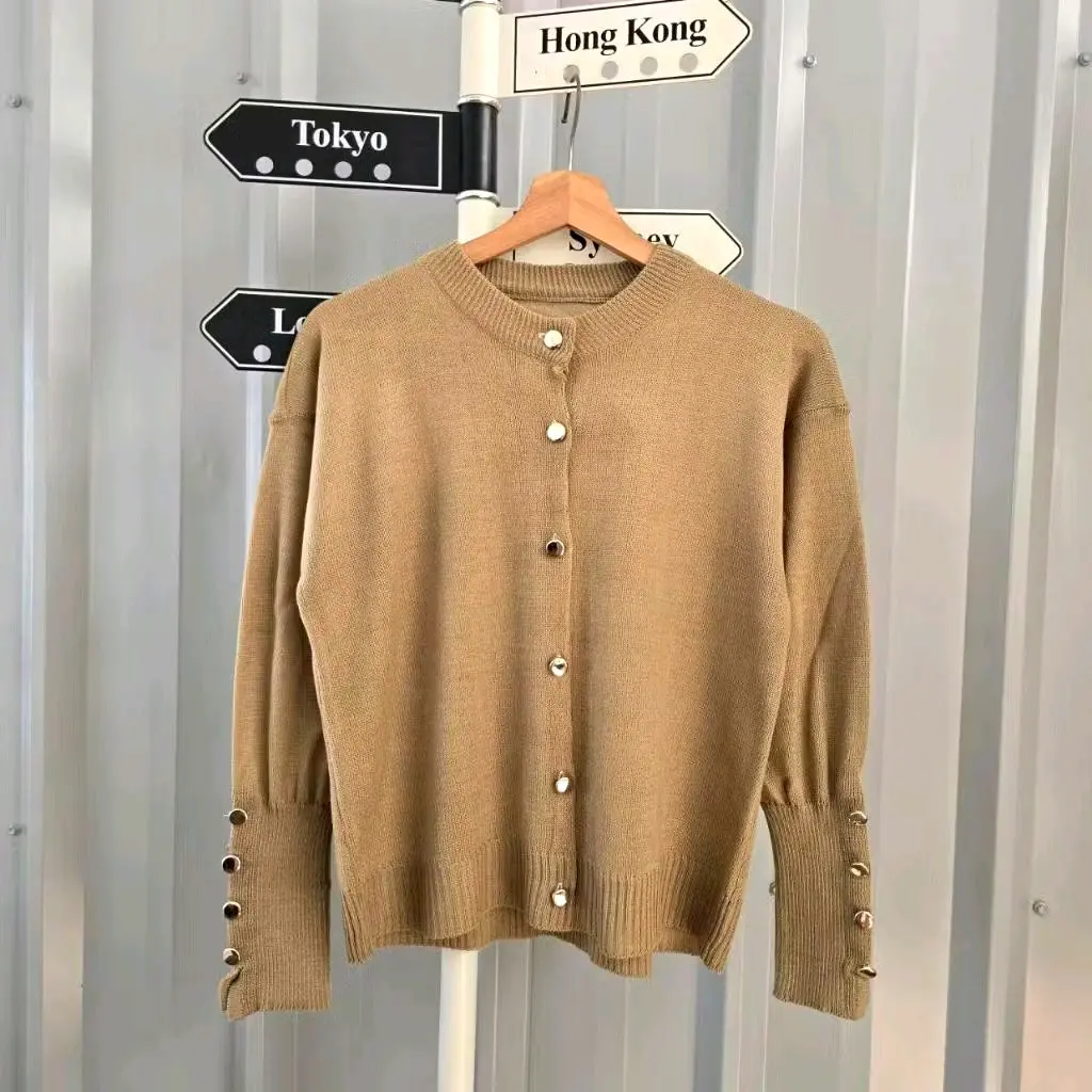 atasan kardigan rajut kancing inara Cardigan kancing tangan