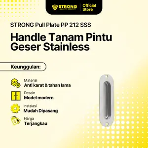 STRONG Pull Plate PP 212 SSS | Gagang Tanam Pintu Geser & Pintu Sliding | Pegangan Pintu Stainless Steel Finishing Satin Doff | Handle Tarikan Tertanam untuk Pintu Kayu & Aluminium | Desain Minimalis Modern, Anti Karat & Tahan Lama