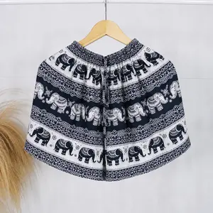Celana Pendek Gajah Thailand Santai Wanita Bahan Katun Rayon Jumbo Model Dewasa
