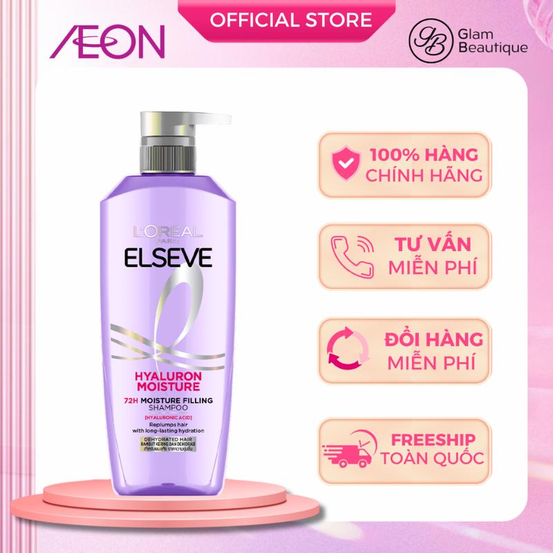 Bộ đôi gội xả nhẹ phồng mái tóc 72H Elseve HA Pure cho da đầu dầu hoặc Moist…
