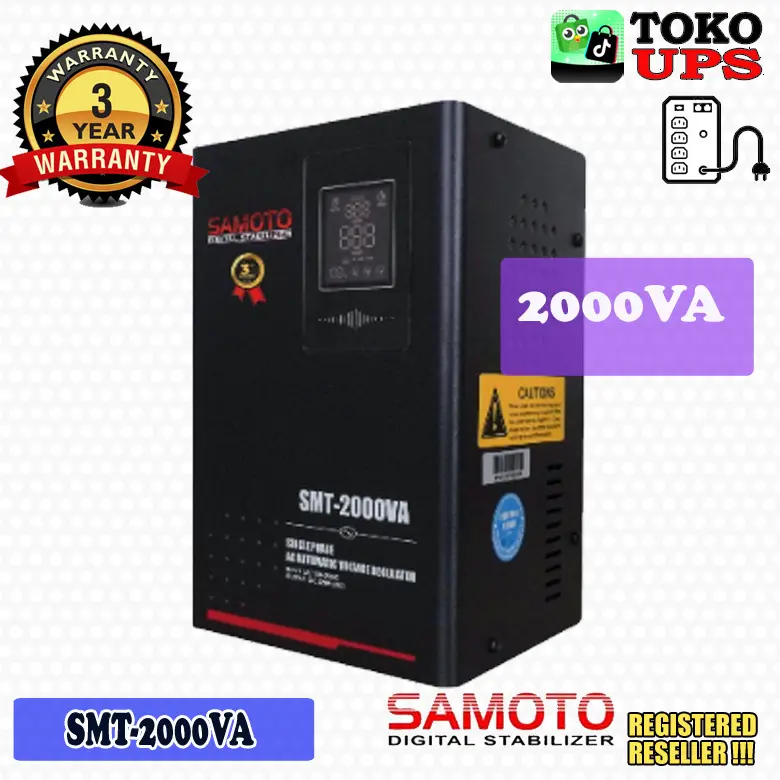 Stabilizer 2000VA Samoto SMT2000 2000VA Soft Start 130-250V
