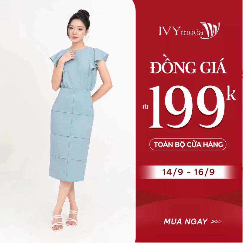 Chân váy bút chì ly nổi, chân váy dạo phố nữ IVY moda MS 31M8812