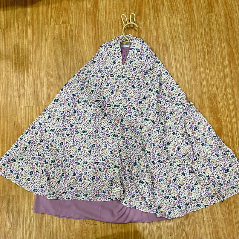 Mukena Anak Flower Series 2 in 1 Bahan Rayon Premium Lembut Nyaman Usia 4-13 Tahun Pouch Serut By KAL COLLECTION 5