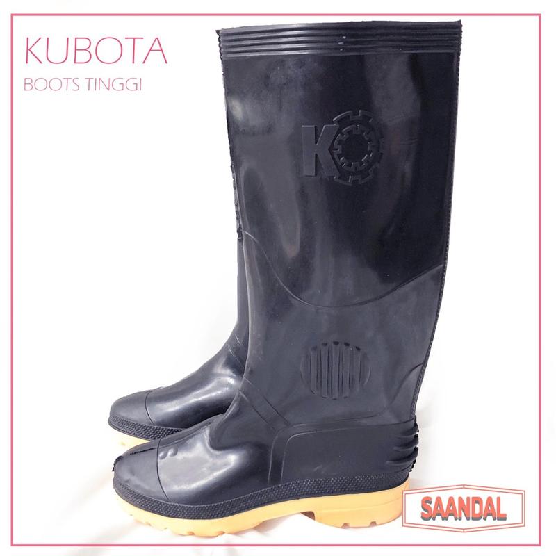 Safety Boots Panjang Hitam Kubota Anti Minyak Anti Air (BISA SATUAN COD) 0