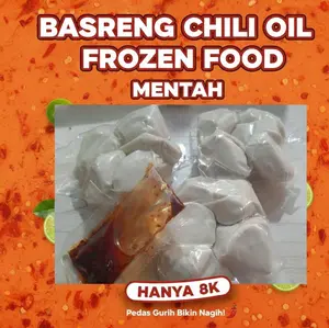 basreng chili oil,  frozen food enak