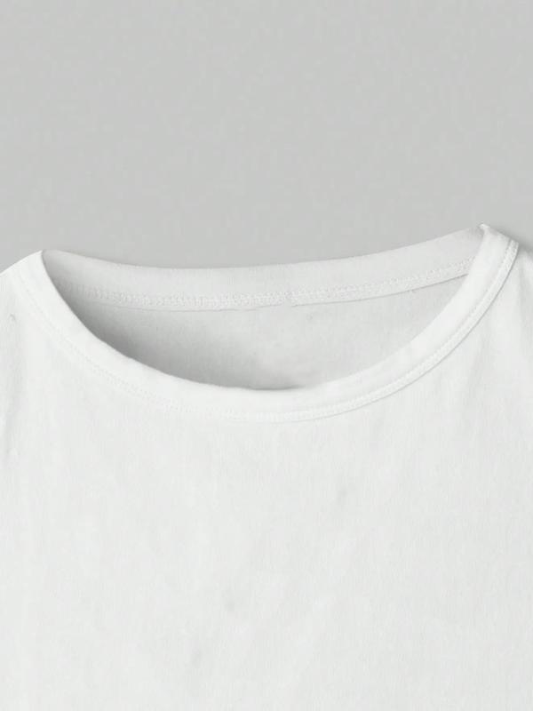 Women's "Cowboy Time" Slogan Print Round Neck Tank Crop Top, Casual Comfy Sleeveless Cropped Top for Daily Wear, Casual Top for All Seasons 6