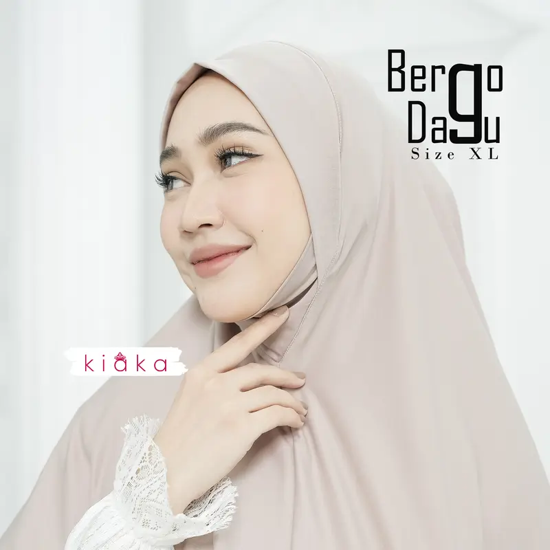 Kiaka - Hijab Dagu Malay XL Antem Kerudung Instan Bergo Inara 1