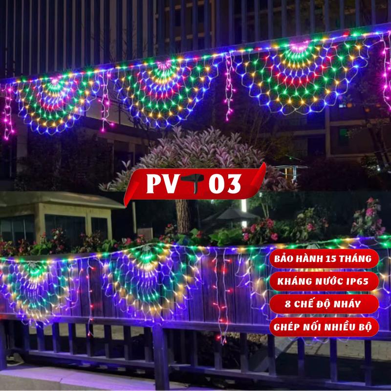   Hàng Loại 1  Đèn Led Nháy Đuôi Công Dài 4m 8 Chế Độ Nháy Chống Nước Trang Trí Dịp Lễ Tết Sân Vườn Ban Công Dàn Nháy Treo Tết Tiết Kiệm Điện Bảo Hành 15 tháng 