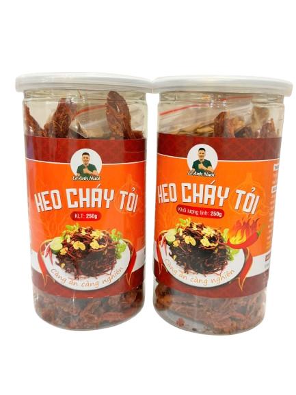 NGUYÊN BẢN và CAY TÊ Combo 2 hũ khô heo cháy tỏi (250gx2)