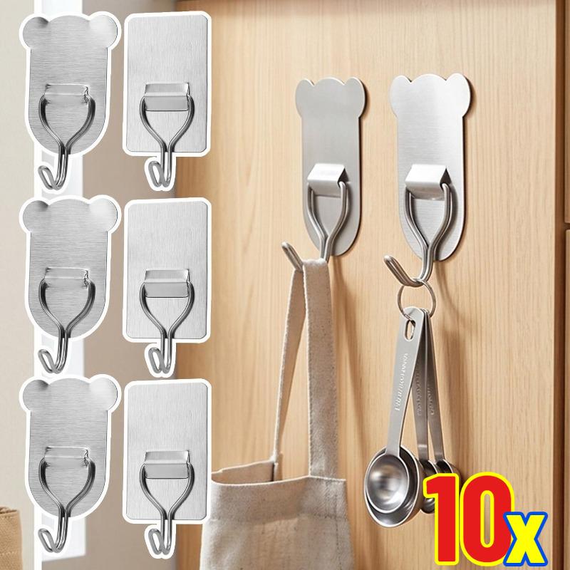 Móc Dán Tường Inox Chống Nước | Móc Treo Khăn Và Áo Không Cần Khoan | Móc Đa…
