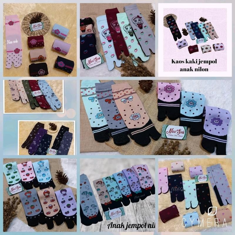 6 pasang kaos kaki jempol anak motif/grosir kaos kaki/kaos kaki sd  jempol/fashion anak 0