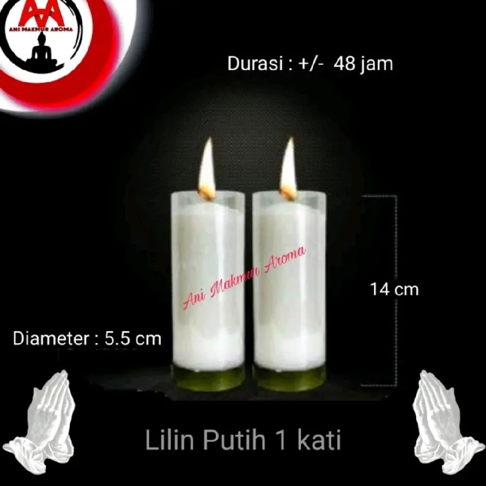 Lilin Putih 1 Kati Doa Sembahyang Puja Pilar Sepasang