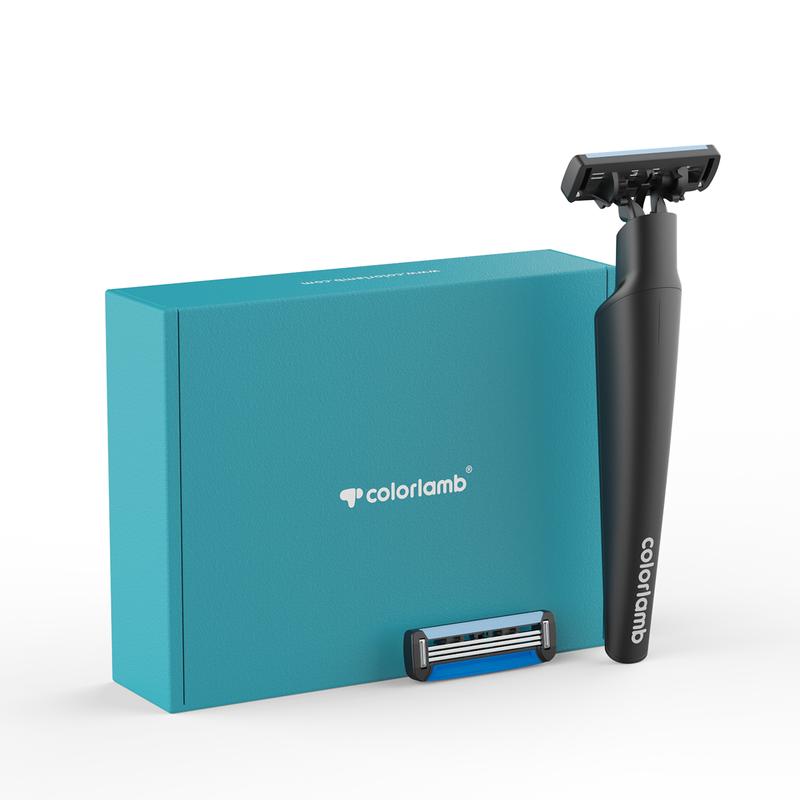 Colorlamb Manual Razor for Men 1 Handle + 2PCS 3 Blades Replacement ...