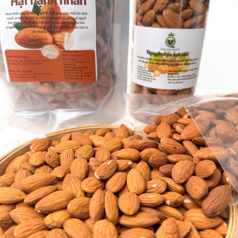  Hạt hạnh nhân sấy chín nguyên vị ăn liền và hạnh nhân sống làm sữa by Queen Nuts 