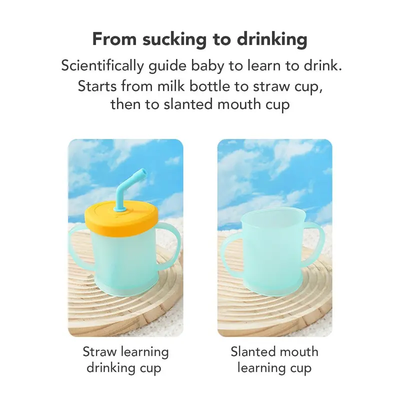 Heefn X Sakumini Curve Straw Cup Training Gelas Minum Sedotan Anak 7