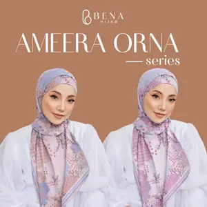 SEGI EMPAT MOTIF AMEERA ORNA SERIES 120×120 CM BY BENA HIJAB