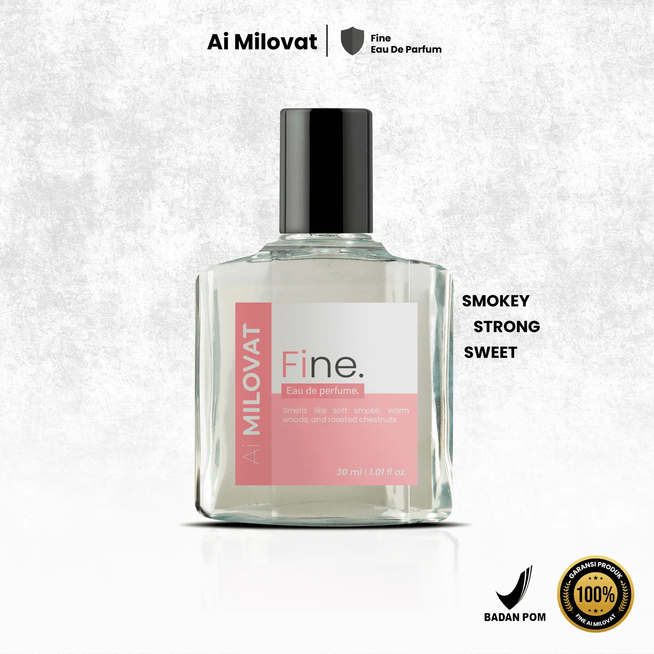 Ai MILOVAT Fine Eau De Perfume - 1 Botol Parfum Pria Unisex Aroma Wangi Manis Lembut Elegan Tahan Lama 12 Jam