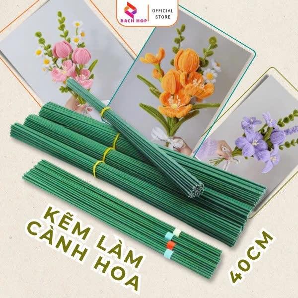 Set 10 cành kẽm cứng làm cành hoa 40-50cm Decor Decor Phòng
